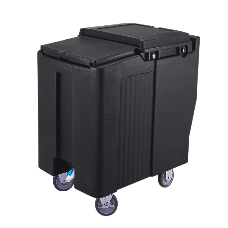 SlidingLid™ Tall Ice Caddy, mobile, 37-1/2"H, 175 lb. capacity, Black