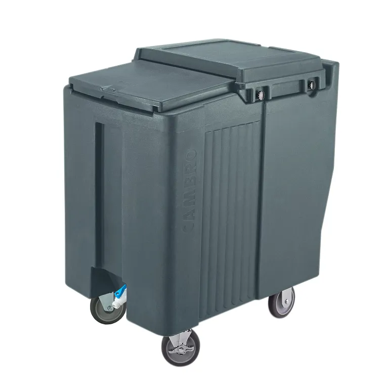 SlidingLid™ Tall Ice Caddy, mobile, 37-1/2"H, 175 lb. capacity, Granite Grey