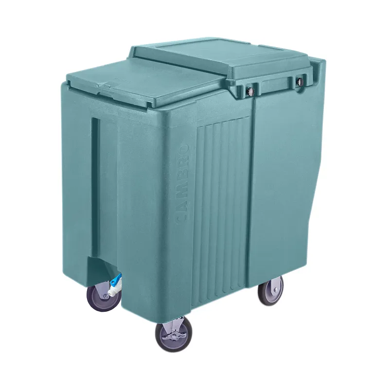 SlidingLid™ Tall Ice Caddy, mobile, 37-1/2"H, 175 lb. capacity, Slate Blue