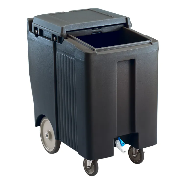SlidingLid™ Tall Ice Caddy, mobile, 37-1/2"H, 175 lb. capacity, Black
