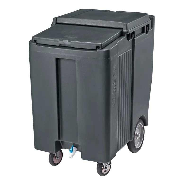 SlidingLid™ Tall Ice Caddy, mobile, 39-1/2"H, 200 lb. capacity, Granite Grey