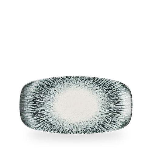 Inked Lumé 11.67" x 6" Black Oblong Plate
