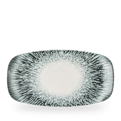 Inked Lumé 13" x 7.40" Black Oblong Plate
