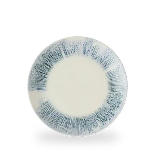 Plate, 10 1/4" dia., round, coupe, Evolve, Inked Lyra, blue
