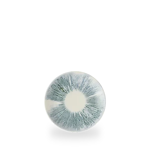 Plate, 6 1/2" dia., round, coupe, Evolve, Inked Lyra, blue