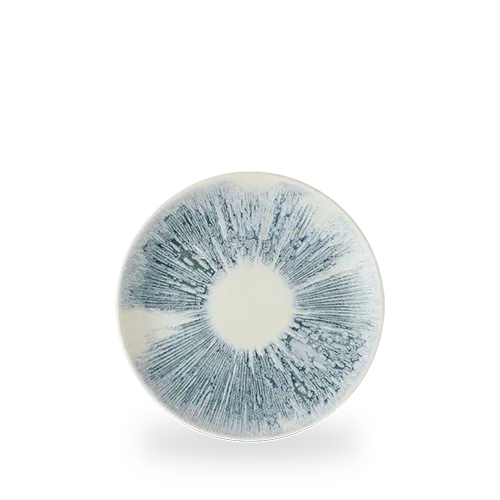 Plate, 8 2/3" dia., round, coupe, Evolve, Inked Lyra, blue