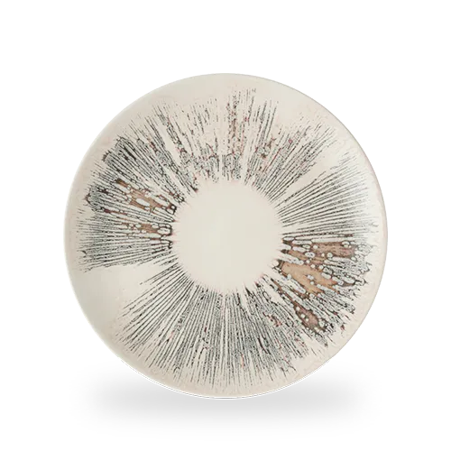 Plate, 11 1/4" dia., round, coupe, Evolve, Inked Lyra, pink