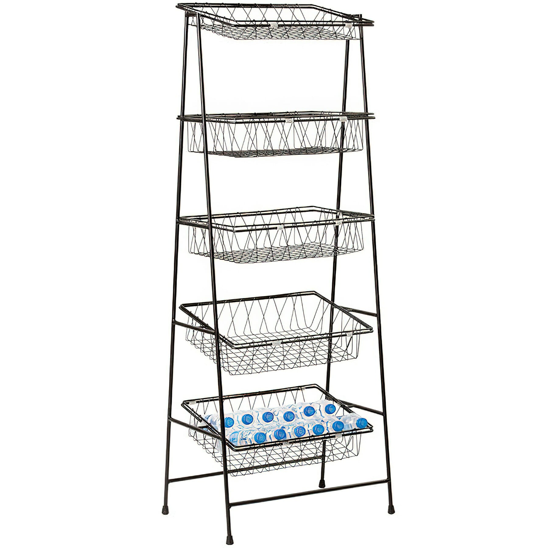 Urban Renewal POP 5-Tier No-Bar Pane Stand, Metal Gray