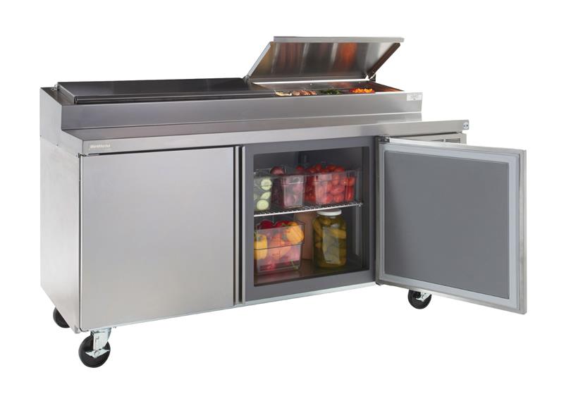 72" Two Door Refrigerated Pizza Prep Table