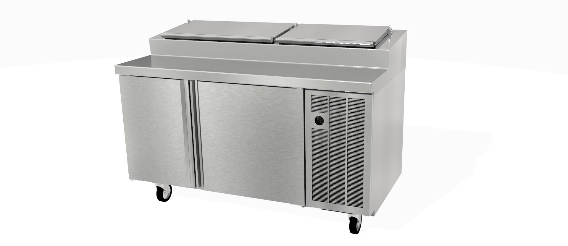 60" Two Door Refrigerated Pizza Prep Table
