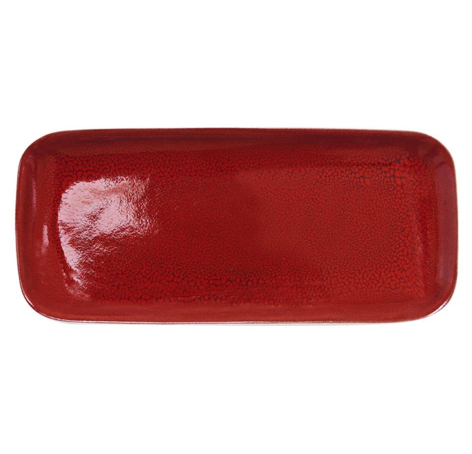 Jars Tourron 12.99” x 5.7” Red Rectangular Platter/Cake Dish