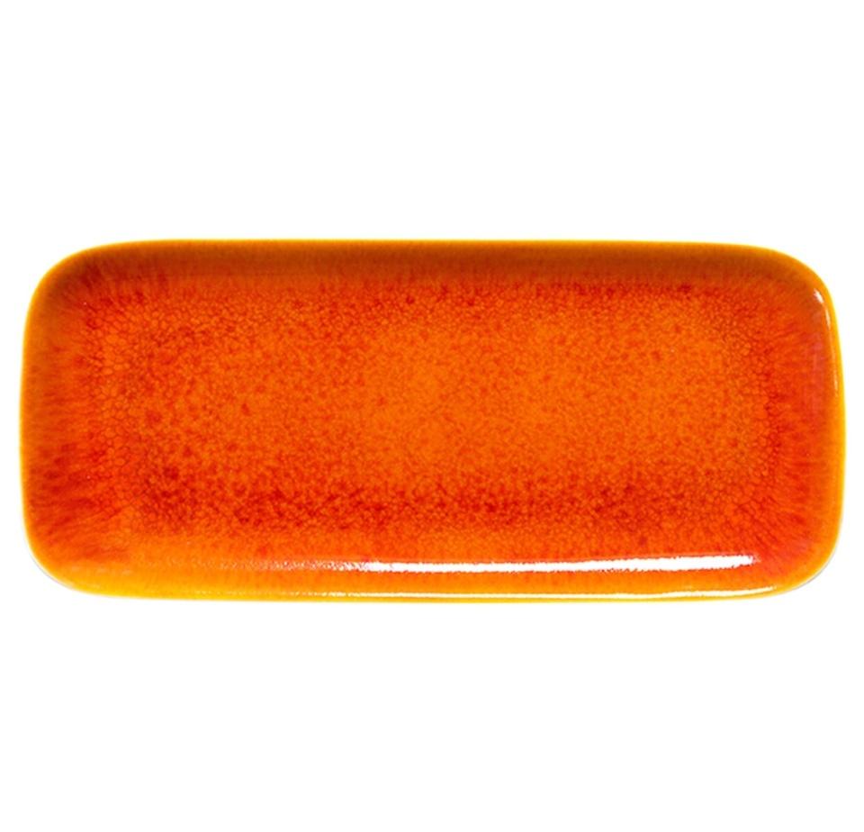 Jars Tourron 12.99” x 5.7” Orange Rectangular Platter/Cake Dish