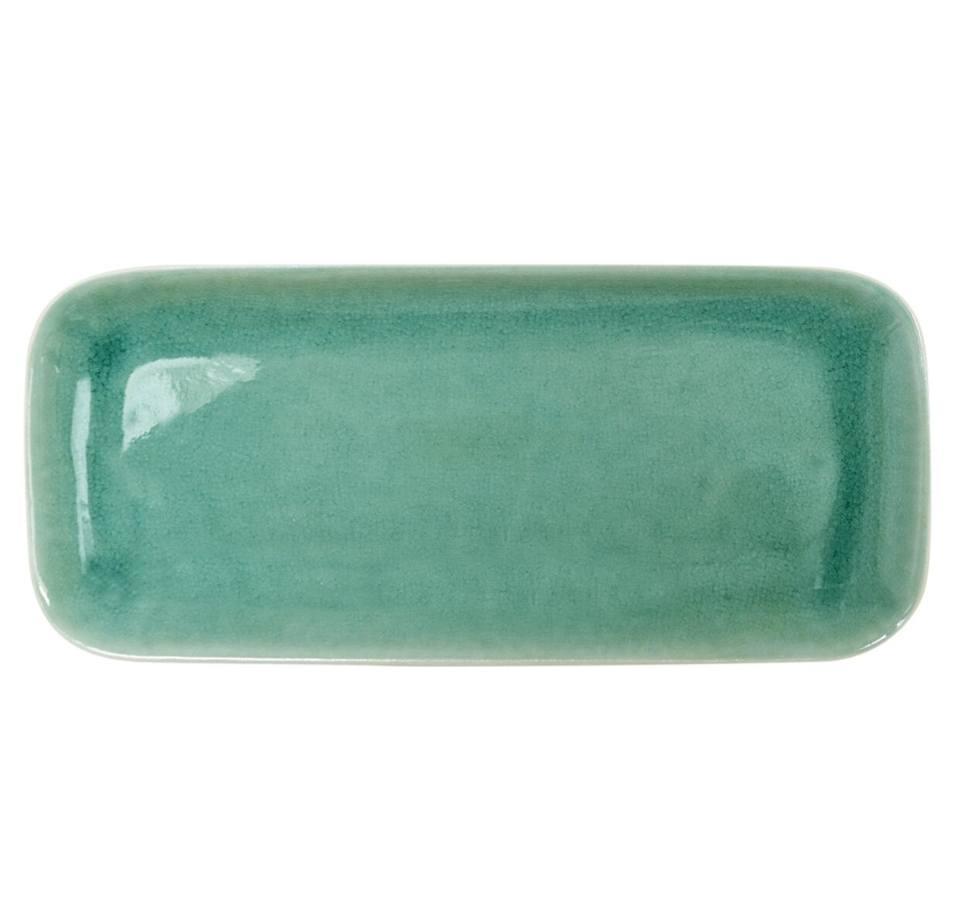 Jars Tourron 12.99” x 5.7” Jade Green Rectangular Platter/Cake Dish