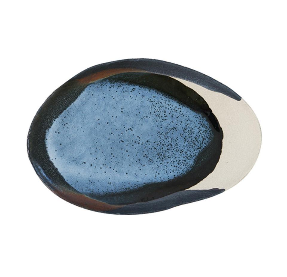 Jars Wabi 9.4” x 6.3” Blue Oval Plate