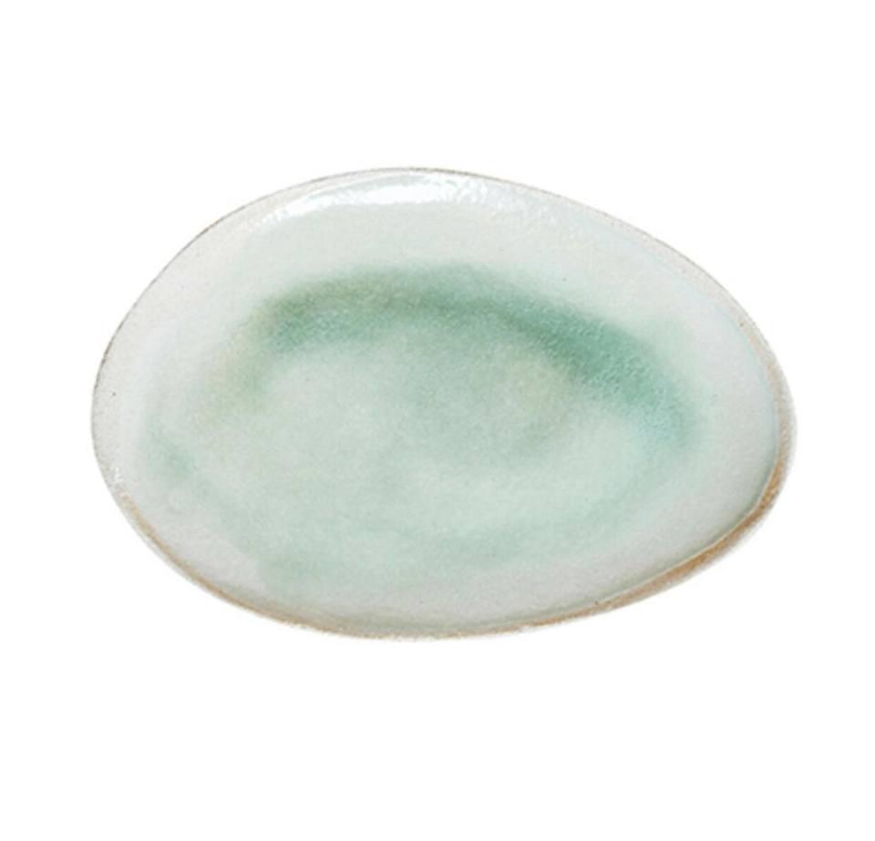 Jars Wabi 9.4” x 6.3” Vert Green Oval Plate