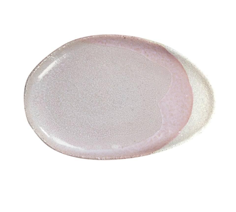Jars Wabi 9.4” x 6.3” Pink Oval Plate