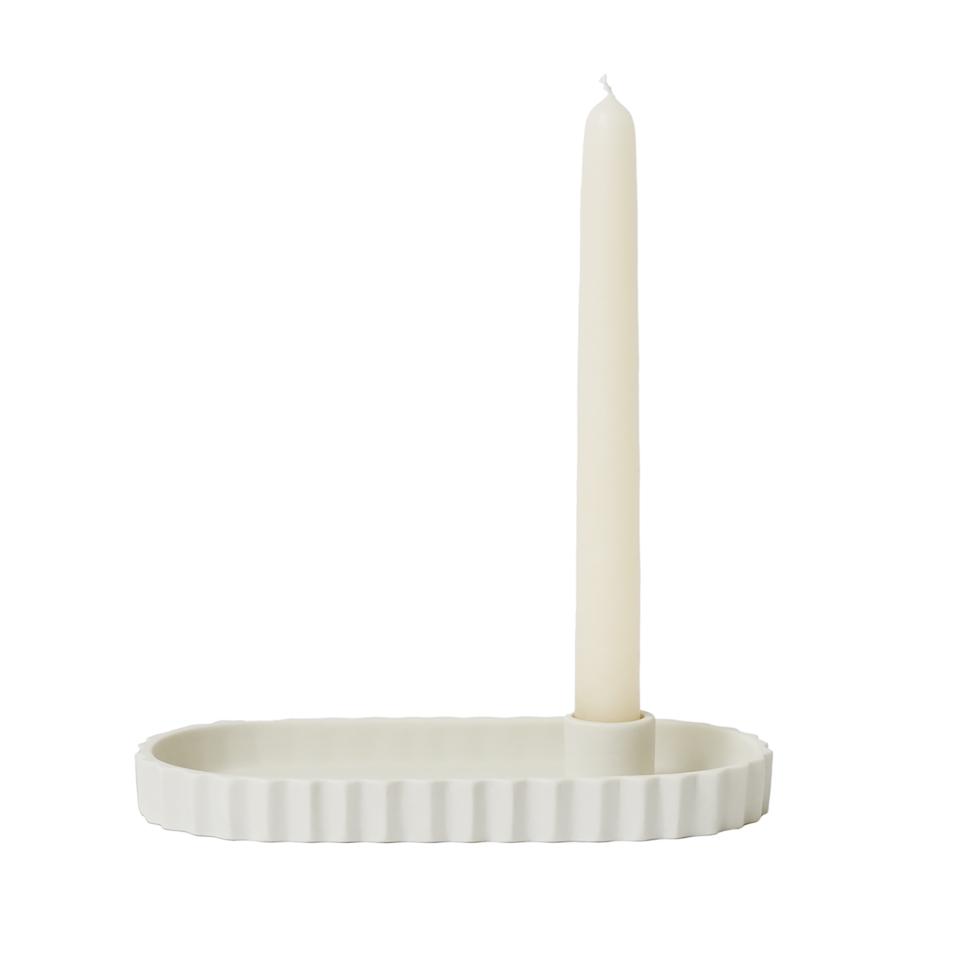 Jars Sillage 7.7” x 3.9” White Candle Holder