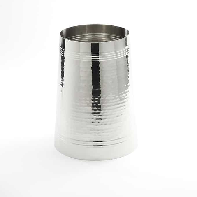 9"D x 12"H Juice Dispenser Base, Hammered Stainless Steel
