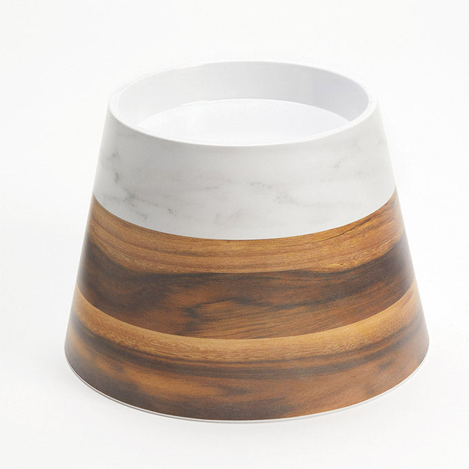 7-3/4"H Melamine Juice Dispenser Base, Acacia & Marble