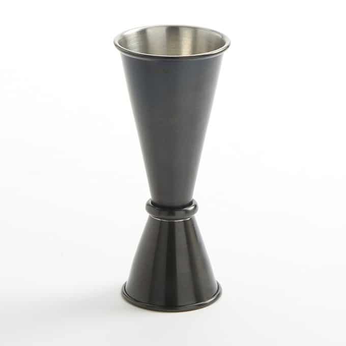 1 x 2 oz. Jigger, Black Finish, 4-3/4"H, 2"D