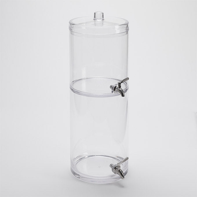 One  9-1/2 Qt. + One 15 Qt. Stacking Juice Dispenser