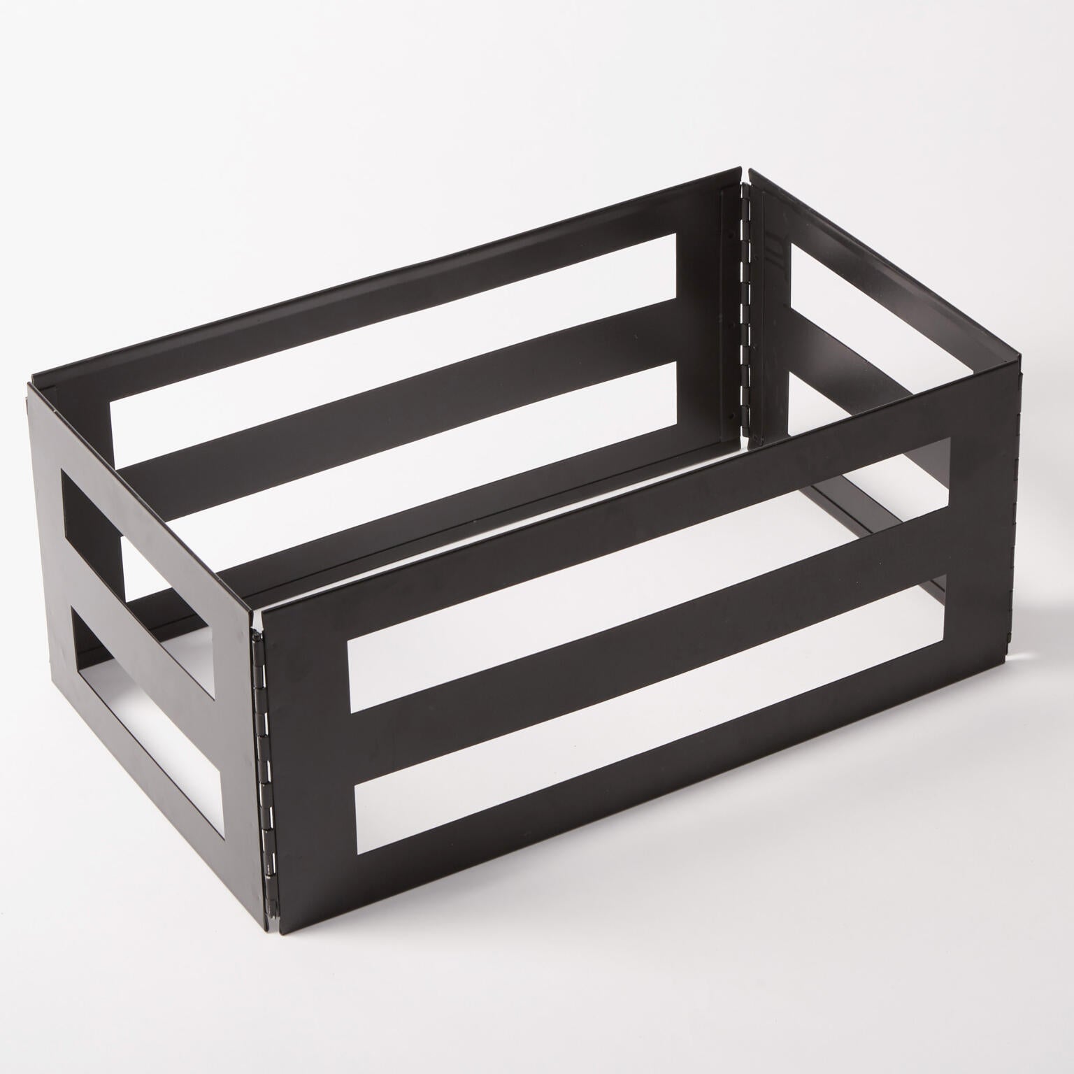 20-3/8" x 12-3/8" Iron Crate, Black