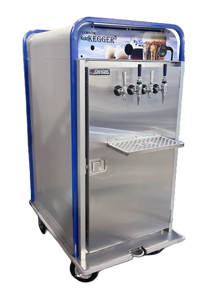 KoldKegger 32" Mobile Dispensing Cabinet - 3-Tap / 4-Tap Battery-Powered System