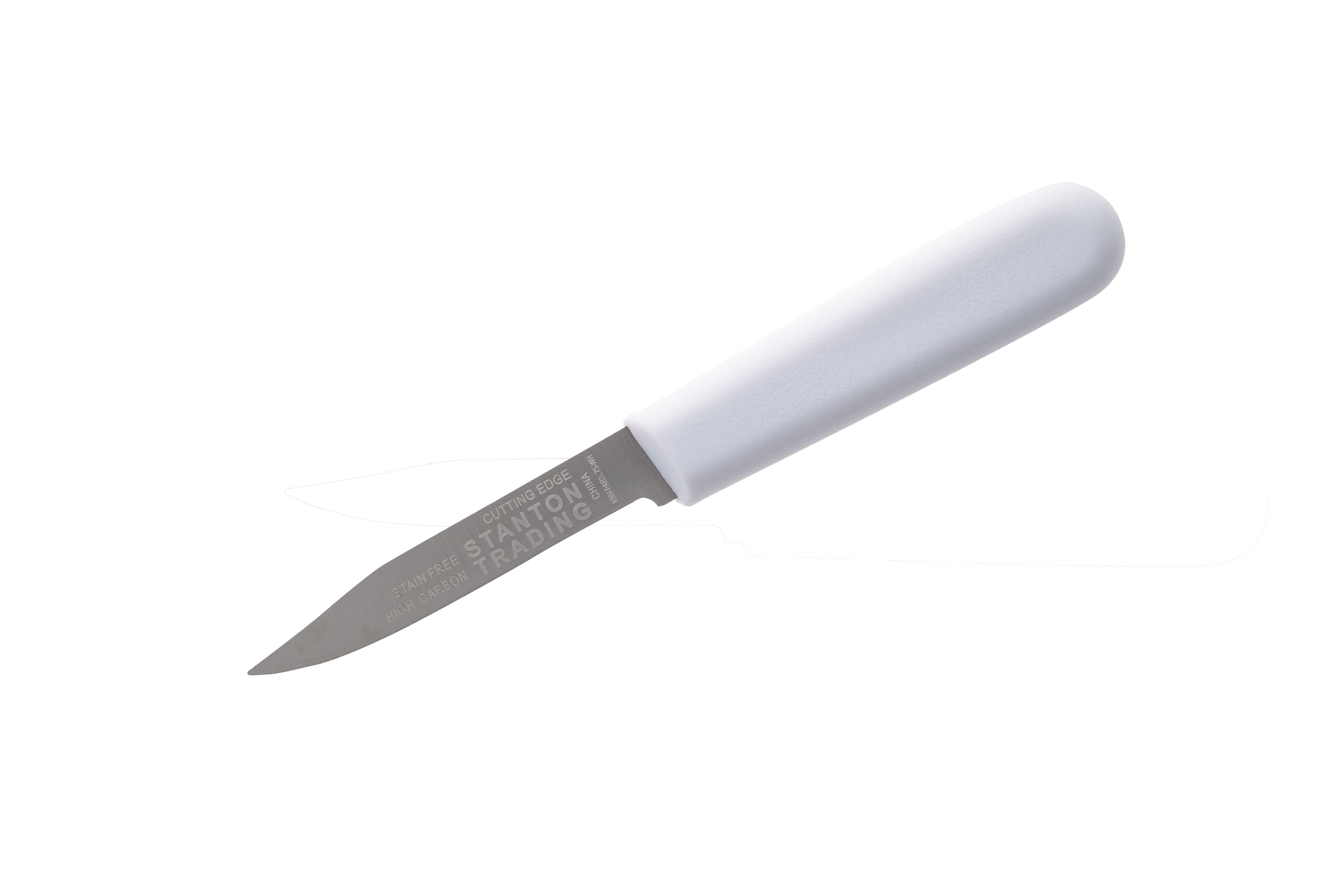Paring Knife 3.5", White Polypropylene Handle