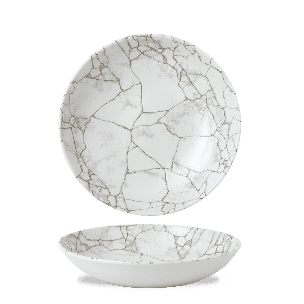 Studio Prints Kintsugi 40 oz. Agate Grey Coupe Bowl