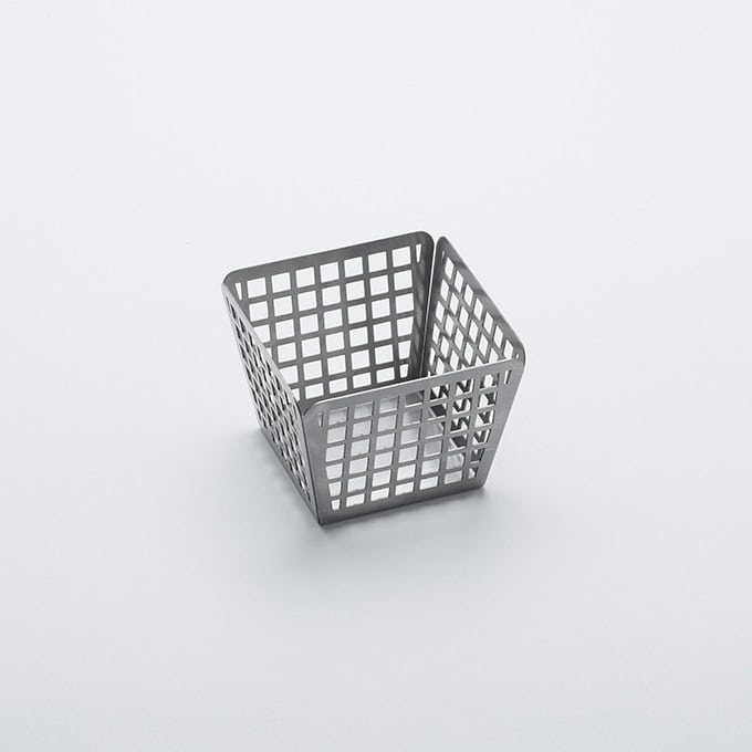 4" Square Nestable Stainless Steel Fry Basket