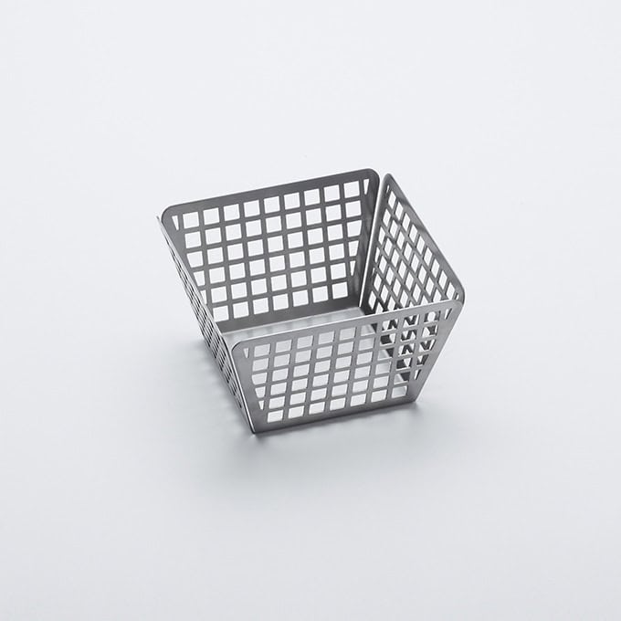 5" Square Nestable Stainless Steel Fry Basket