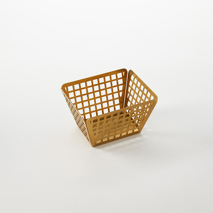 5" x 4" Rectangular Stainless Steel Basket, Gold