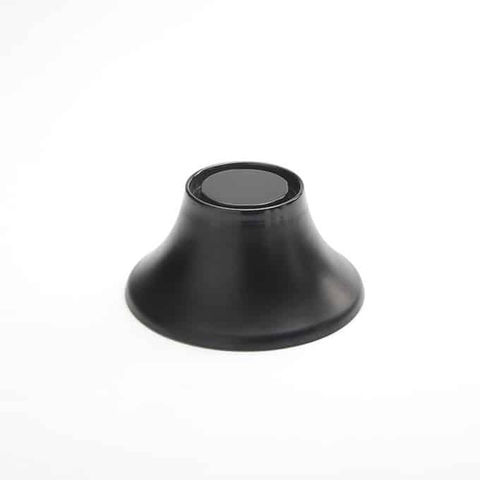 6-1/2"D x 3-1/4"H Black Melamine Pedestal