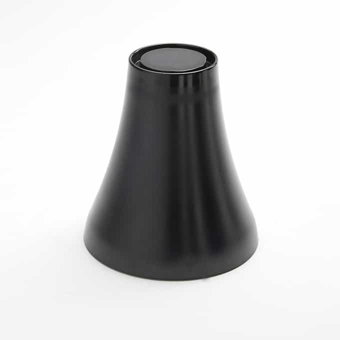 6-1/2"D x 7-1/8"H Black Melamine Pedestal