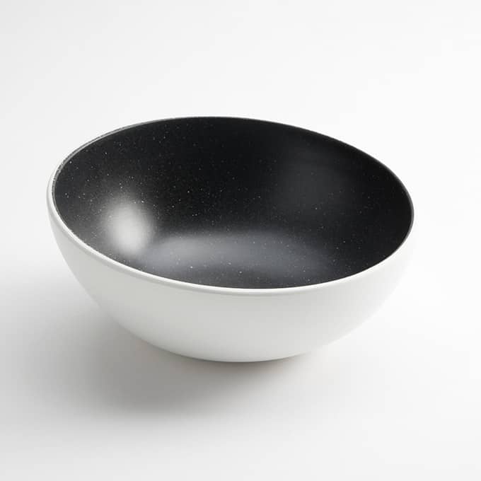 Lift 68 oz. Round Bowl, White Speckled
