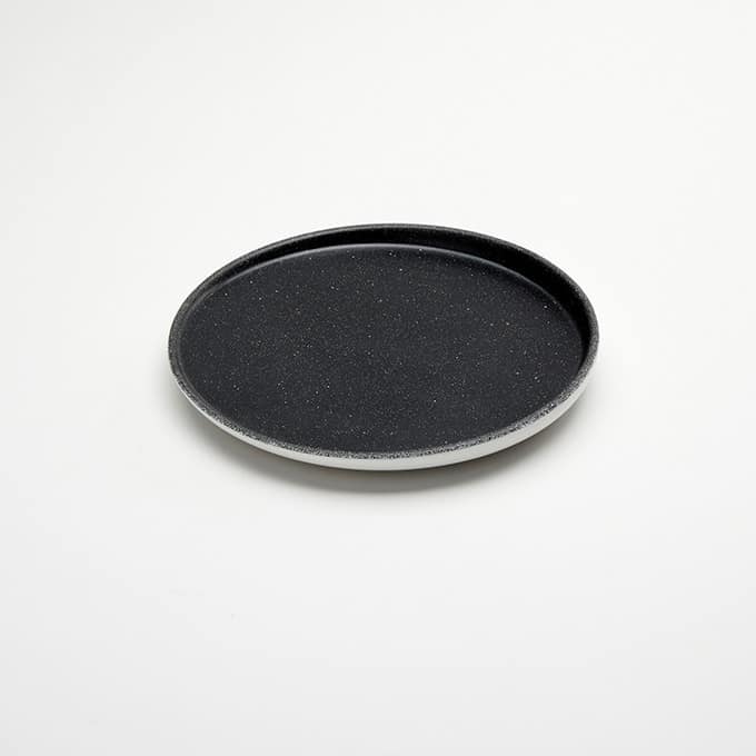 Lift 8-7/8" Melamine Plate, Two-Tone Black/White Speckles