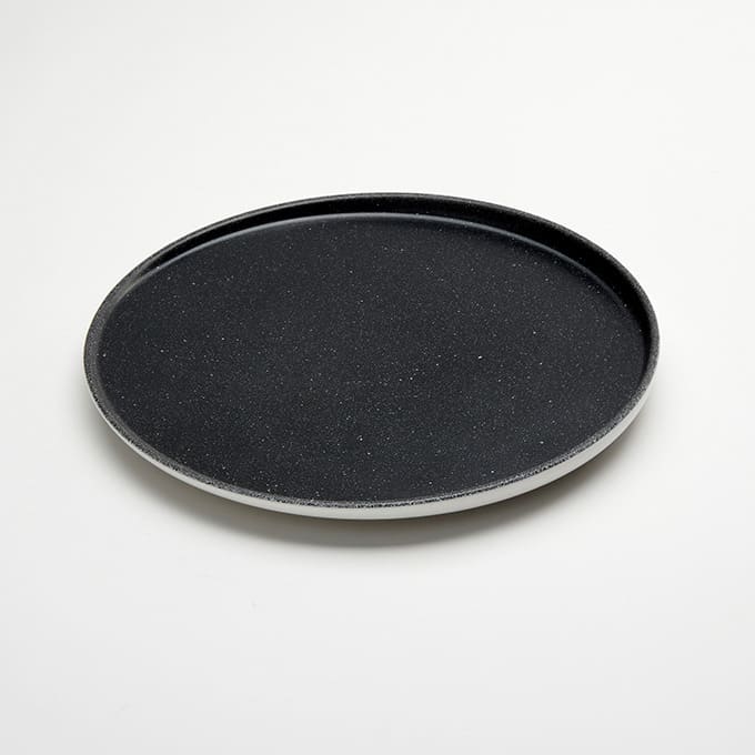 Lift 11-3/4" Melamine Plate, White/Black Speckles