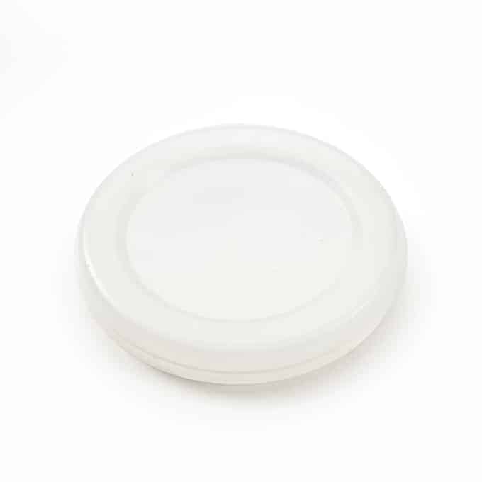 2.05"D x 3/8"H White Plastic Jar Lid