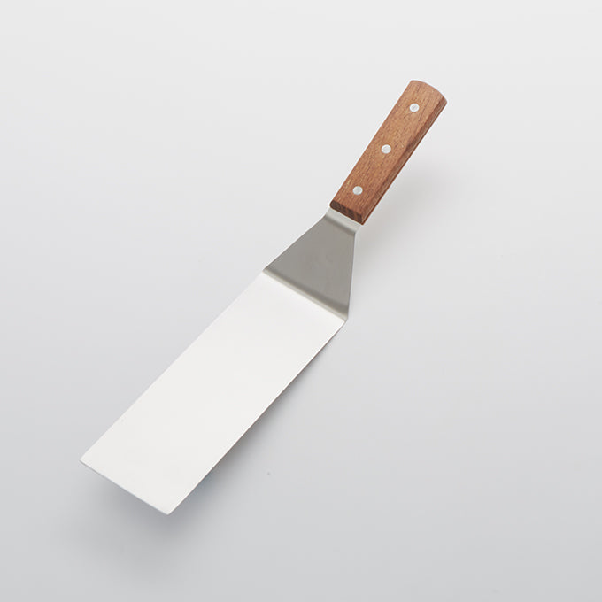 14"L Stainless Steel Straight Turner, Wood Handle