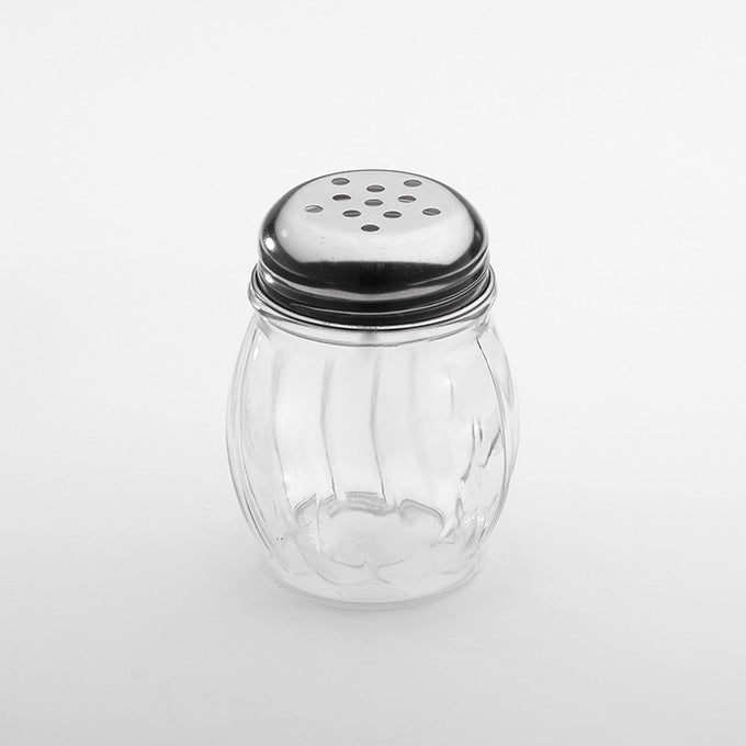 Lexan Swirl 6 oz. Perforated Cheese Shaker, Stainless Steel