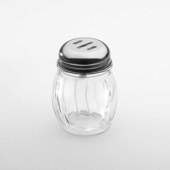 Lexan Swirl 6 oz. Slotted Spice Shaker, Stainless Steel