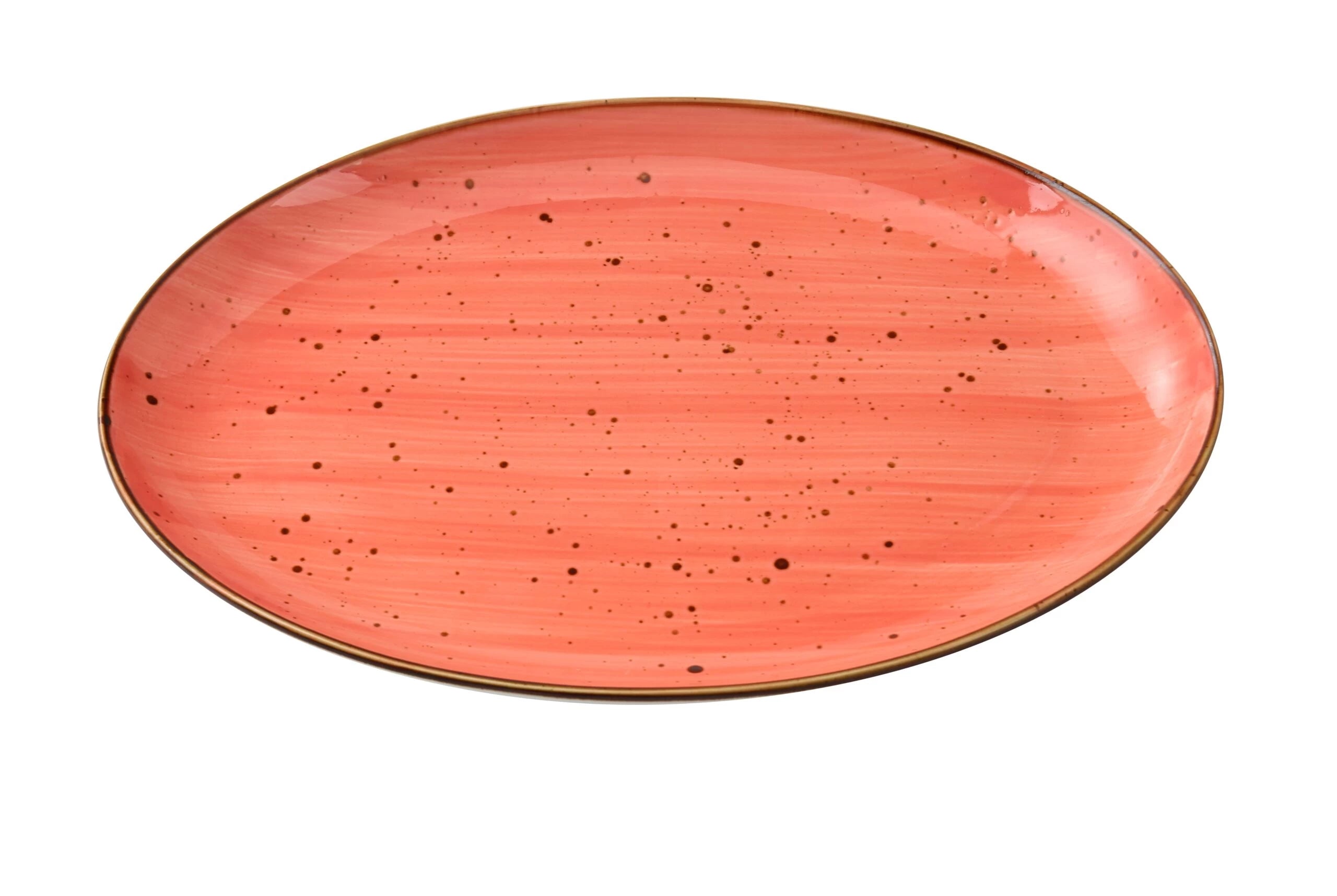 Lyon 10" x 7" Coral Oval Coupe Platter
