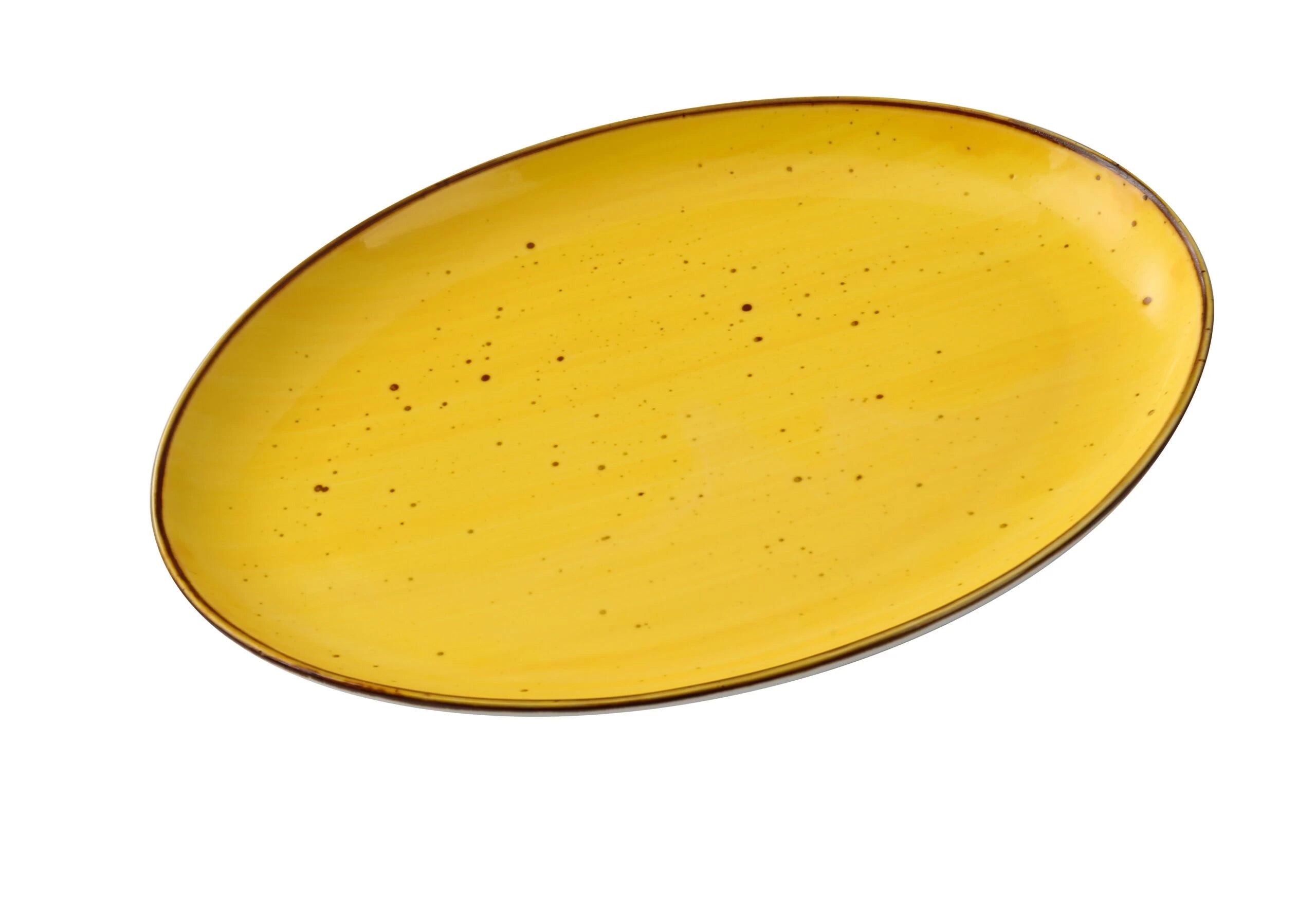 Lyon 14" x 10" Yellow Oval Coupe Platter