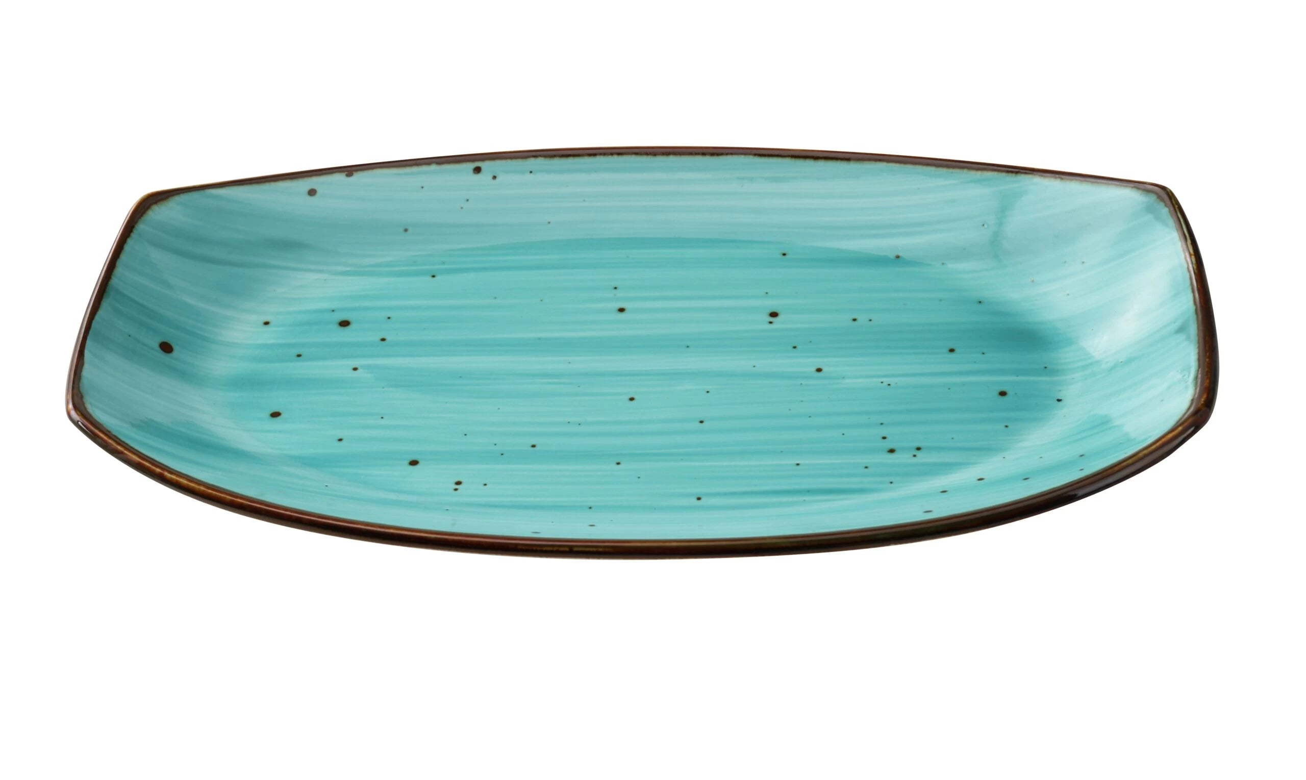 Lyon 13" x 7-3/8" Turquoise Rectangular Plate