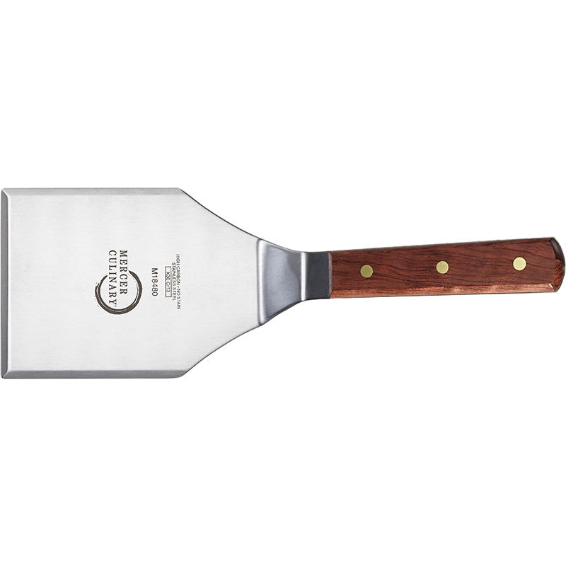 5" x 4" Praxis® Turner, Heavy Duty High Carbon Japanese Stainless Steel, Rosewood Handle
