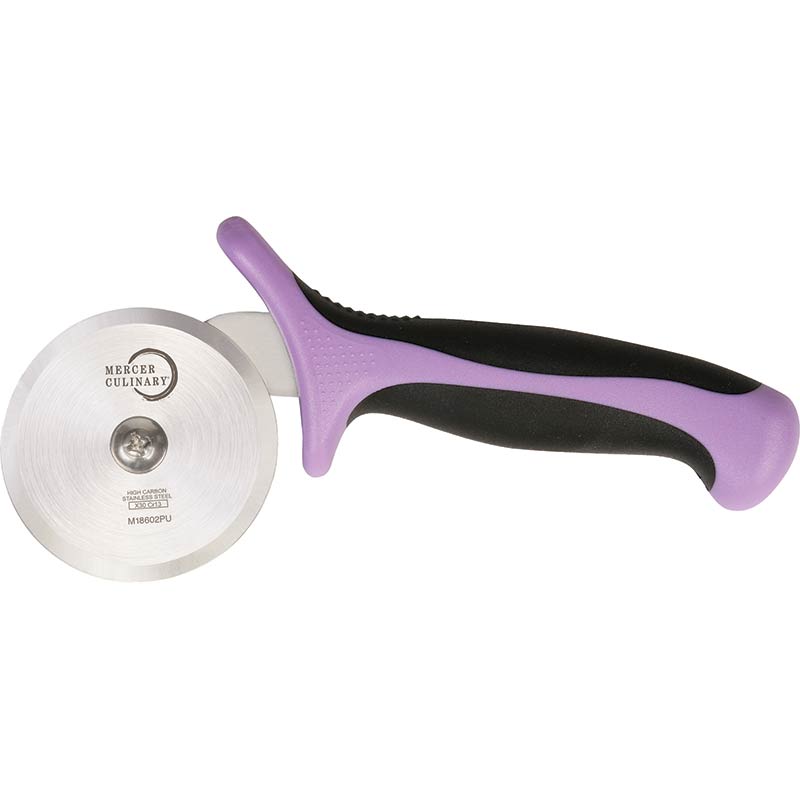2-3/4" Millennia® Pizza Cutter, High-Carbon Japanese Steel, Santoprene® Handle, Purple