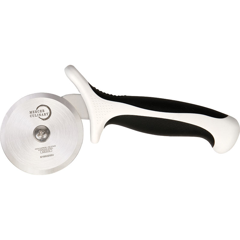 2-3/4" Millennia® Pizza Cutter, High-Carbon Japanese Steel, Santoprene® Handle, White
