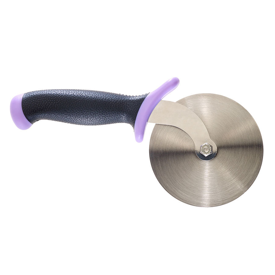 4" Millennia® Pizza Cutter, High-Carbon Japanese Steel, Santoprene® Handle, Purple