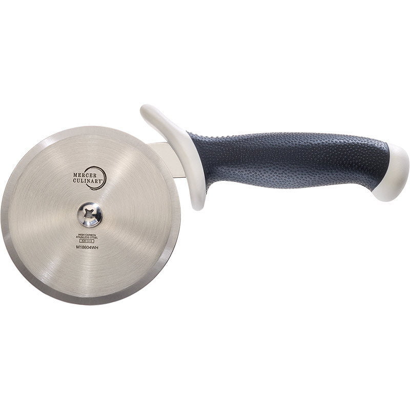 4" Millennia® Pizza Cutter, High-Carbon Japanese Steel, Santoprene® Handle, White