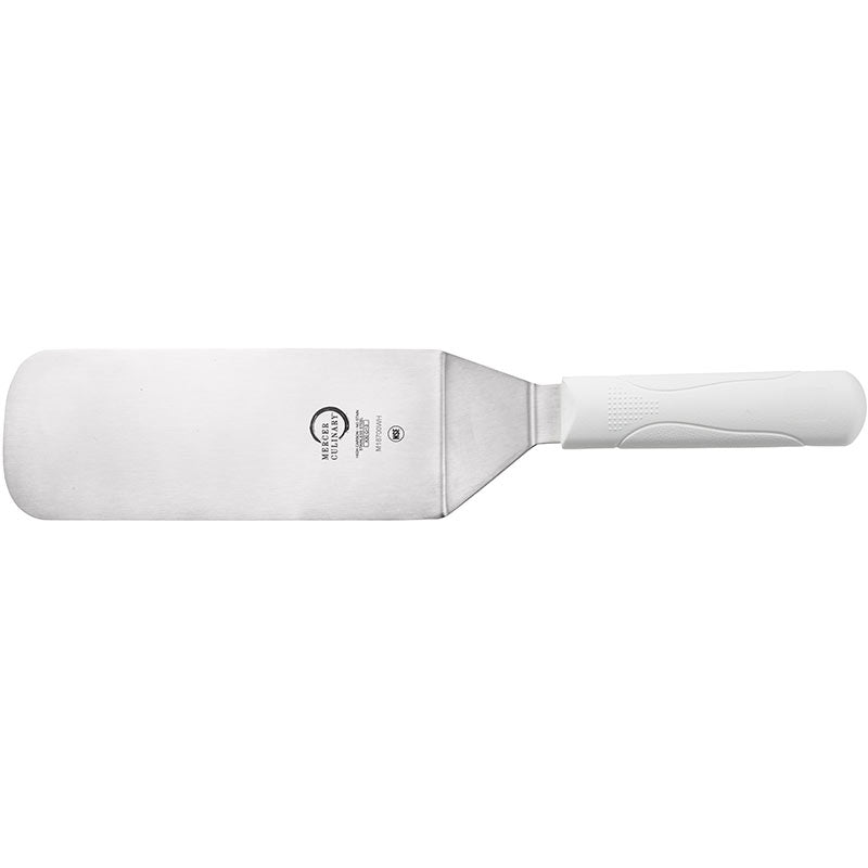 8" x 3" Millennia® Turner, Solid Japanese Steel Blade, Polypropylene Handle, White